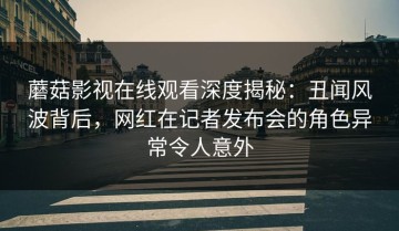 蘑菇影视在线观看深度揭秘：丑闻风波背后，网红在记者发布会的角色异常令人意外