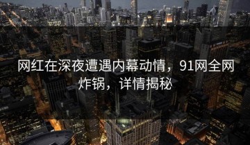 网红在深夜遭遇内幕动情，91网全网炸锅，详情揭秘