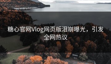 糖心官网Vlog网页版泪崩曝光，引发全网热议