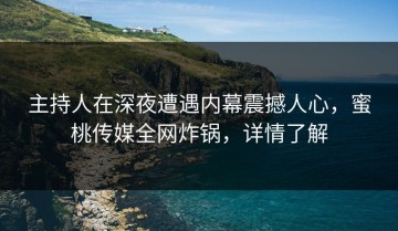 主持人在深夜遭遇内幕震撼人心，蜜桃传媒全网炸锅，详情了解