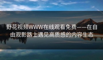 野花视频WWW在线观看免费——在自由观影路上遇见高质感的内容生态
