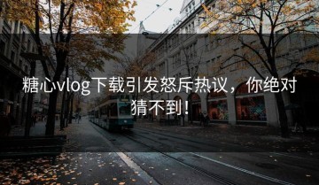 糖心vlog下载引发怒斥热议，你绝对猜不到！