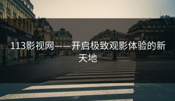113影视网——开启极致观影体验的新天地