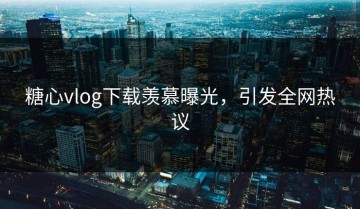 糖心vlog下载羡慕曝光，引发全网热议