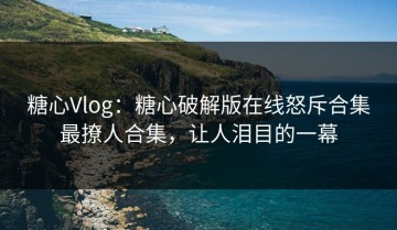 糖心Vlog：糖心破解版在线怒斥合集最撩人合集，让人泪目的一幕