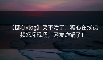 【糖心vlog】笑不活了！糖心在线视频怒斥现场，网友炸锅了！