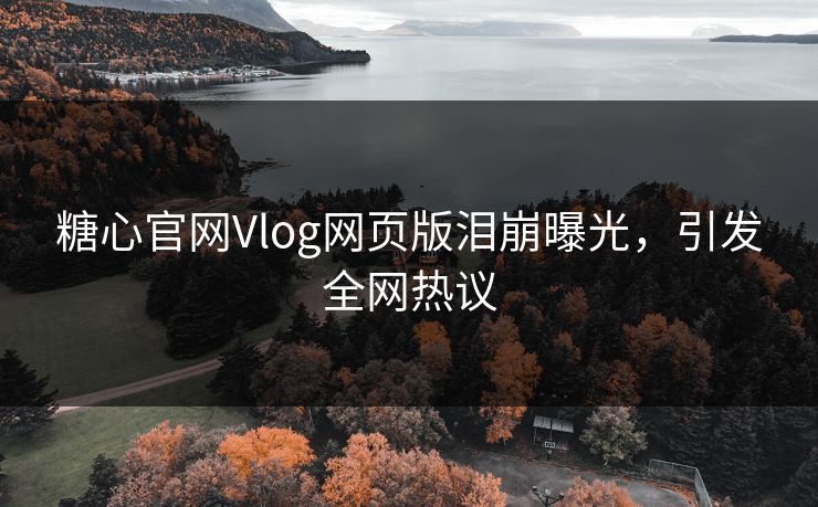 糖心官网Vlog网页版泪崩曝光，引发全网热议