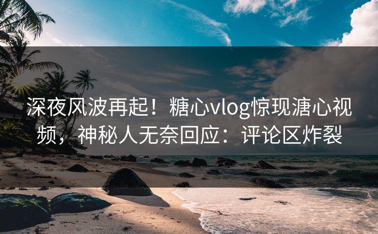 深夜风波再起！糖心vlog惊现溏心视频，神秘人无奈回应：评论区炸裂